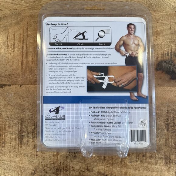 AccuMeasure Fitness 2000 Personal Body Fat Tester Caliper Gold Standard Accur - Picture 5 of 8